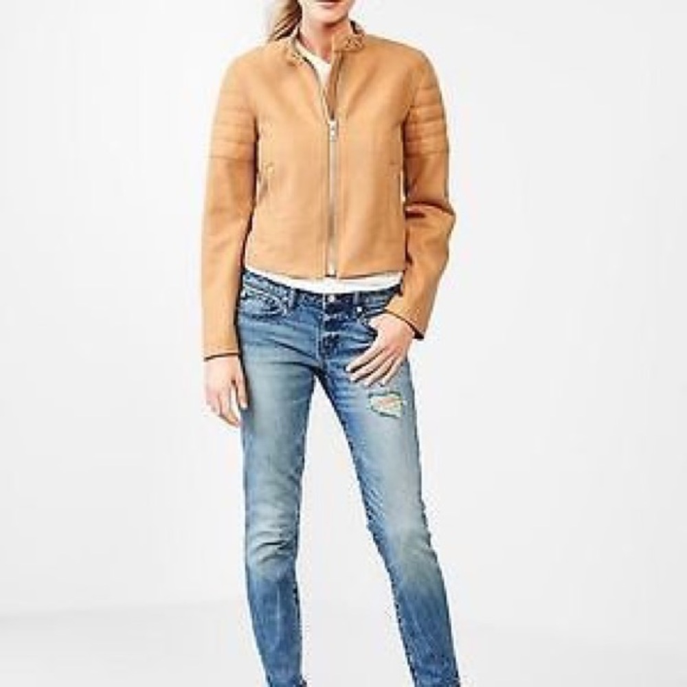 GAP Camel Wool Moto Jacket. NWOT